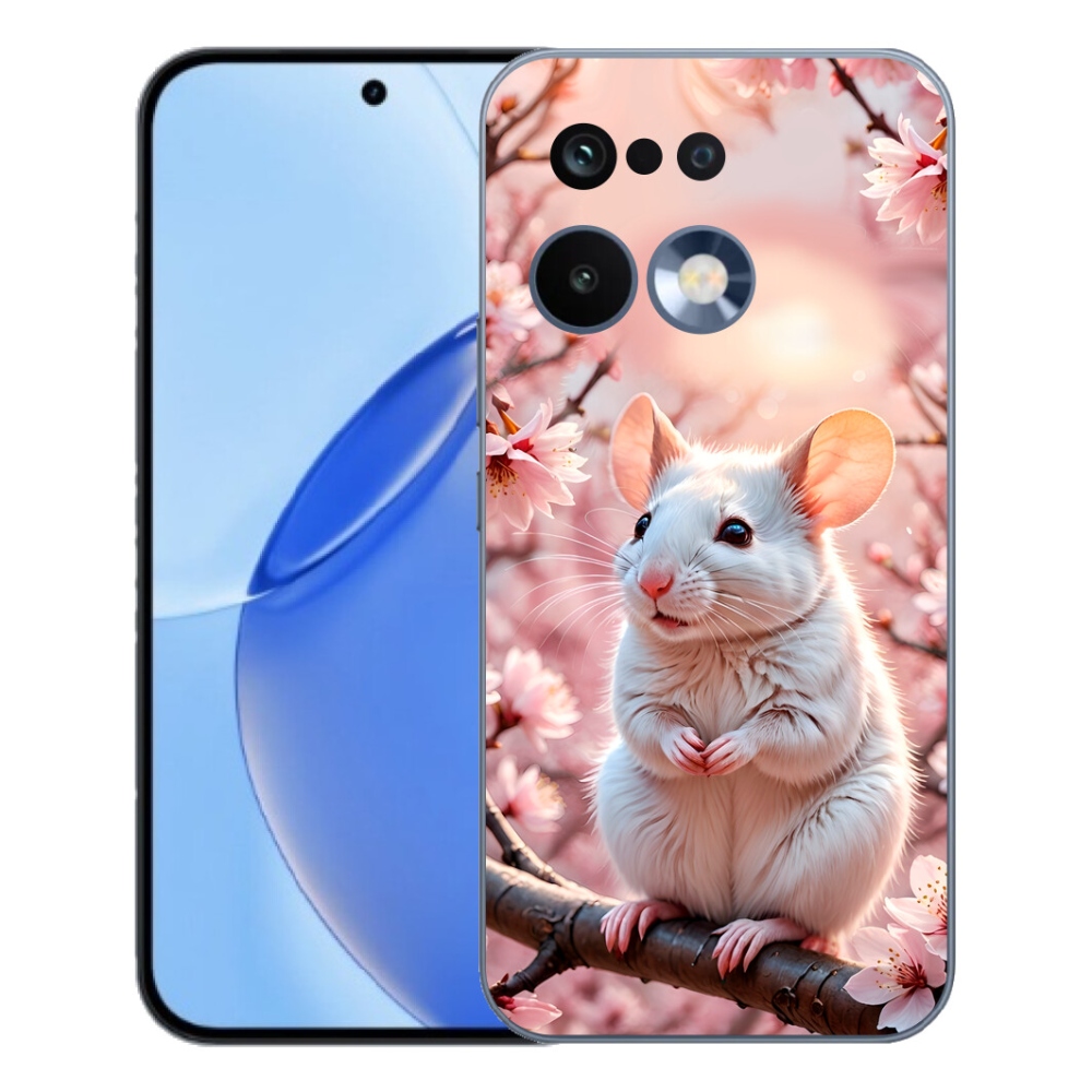mmCase géltok a Realme 16 Pro-hoz – fehér egér egy ágon