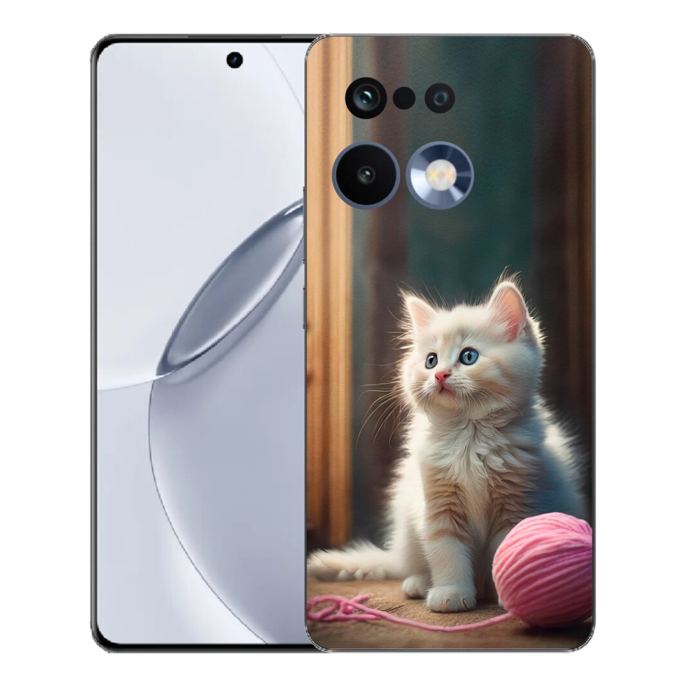 mmCase gél tok a Realme 16 Pro+ készülékhez – fehér cica 2