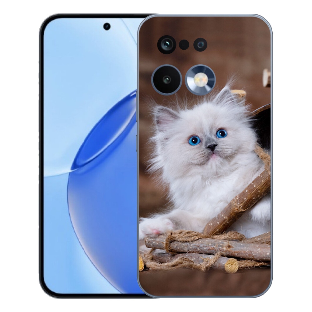 mmCase gél tok a Realme 16 Pro-hoz – fehér cica
