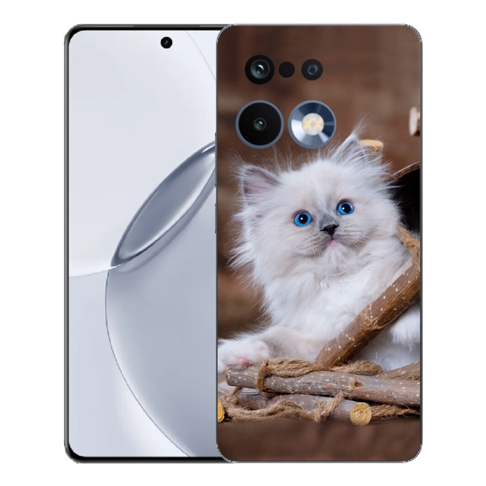 mmCase gél tok a Realme 16 Pro+ készülékhez – fehér cica