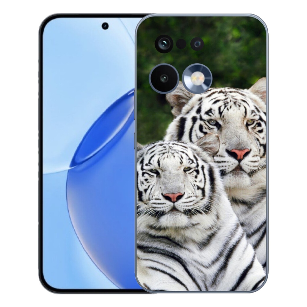 mmCase gél tok a Realme 16 Pro-hoz – fehér tigrisek
