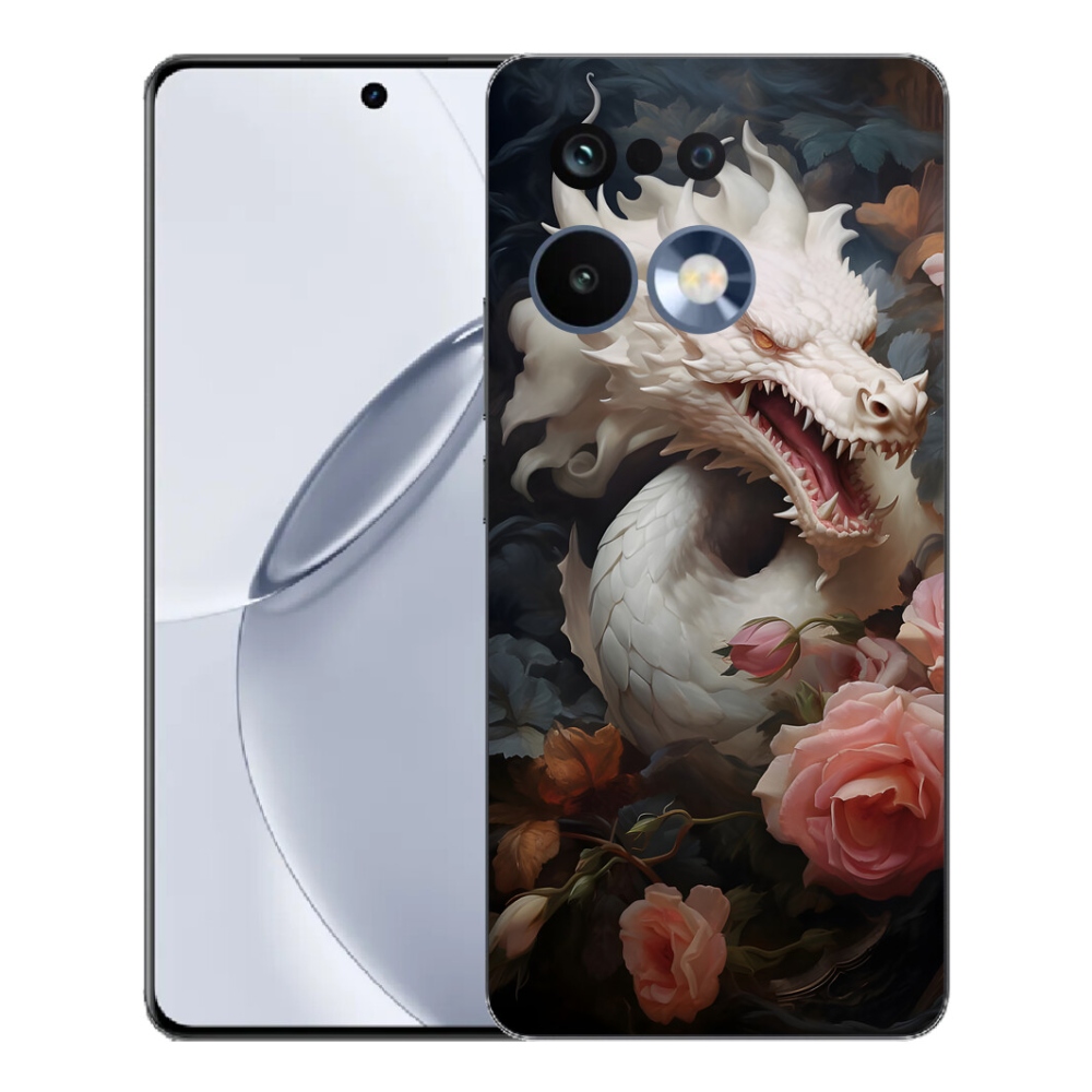 mmCase géltok a Realme 16 Pro+ készülékhez – fehér sárkány
