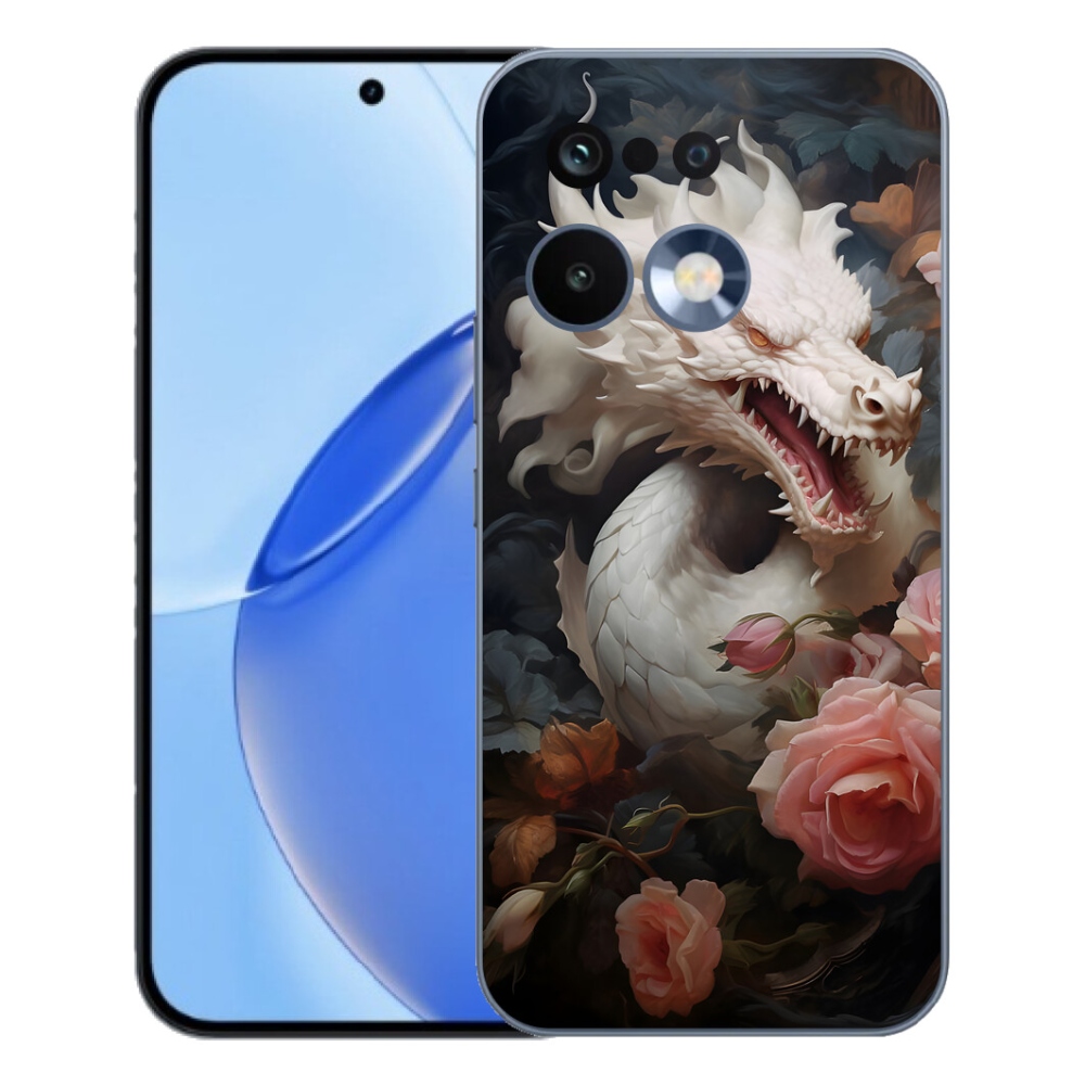 mmCase géltok a Realme 16 Pro-hoz – fehér sárkány