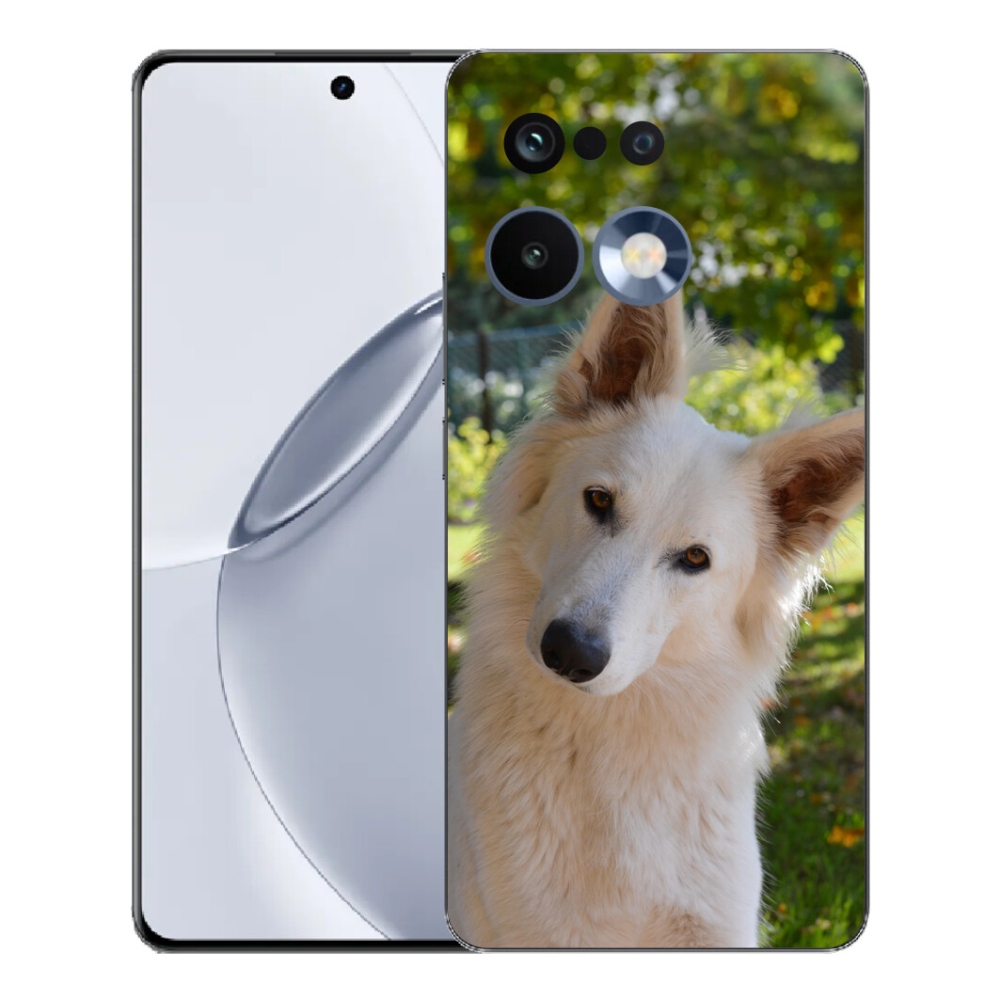 mmCase gél tok a Realme 16 Pro+ készülékhez – fehér svájci juhászkutya 1