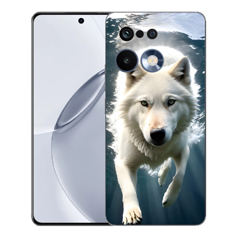 mmCase gél tok a Realme 16 Pro+ készülékhez – fehér farkas