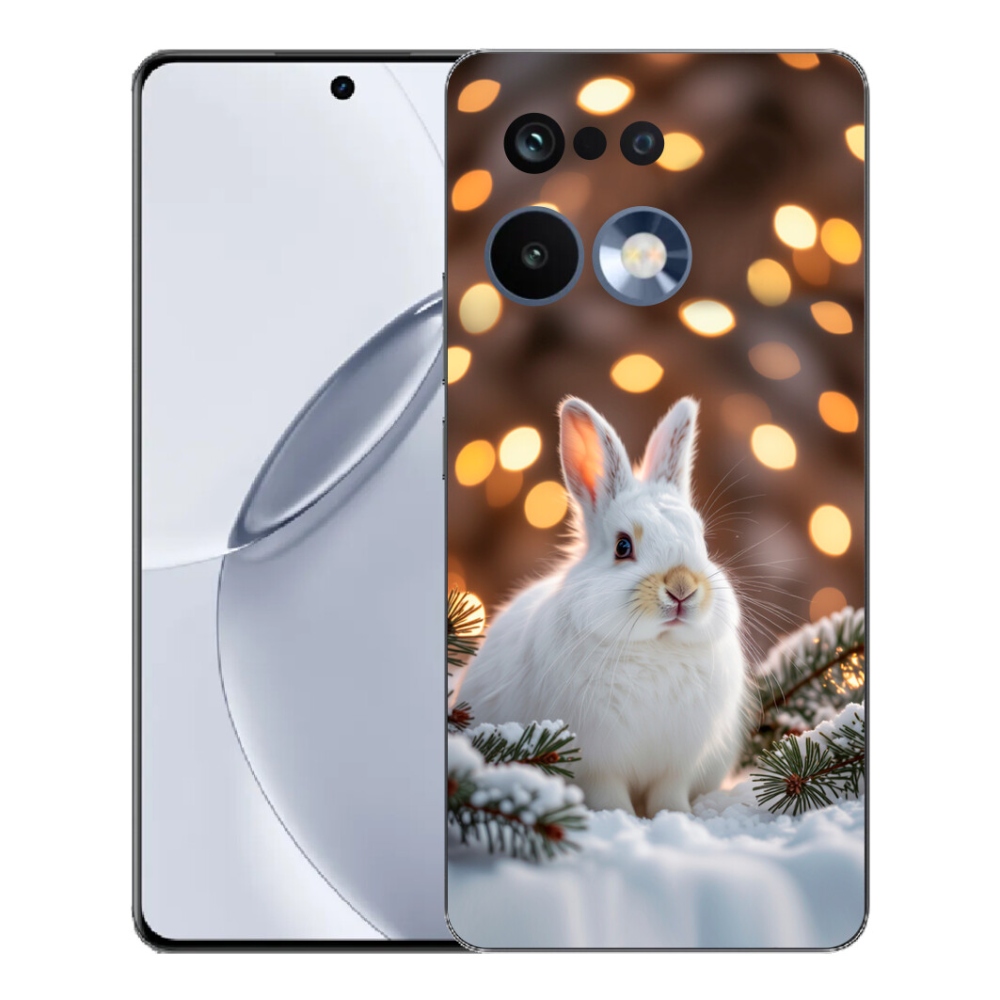 mmCase gélhuzat a Realme 16 Pro+ készülékhez – fehér nyúl