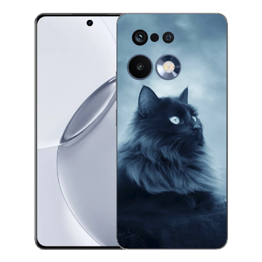 mmCase gél tok a Realme 16 Pro+ készülékhez – fekete macska 1