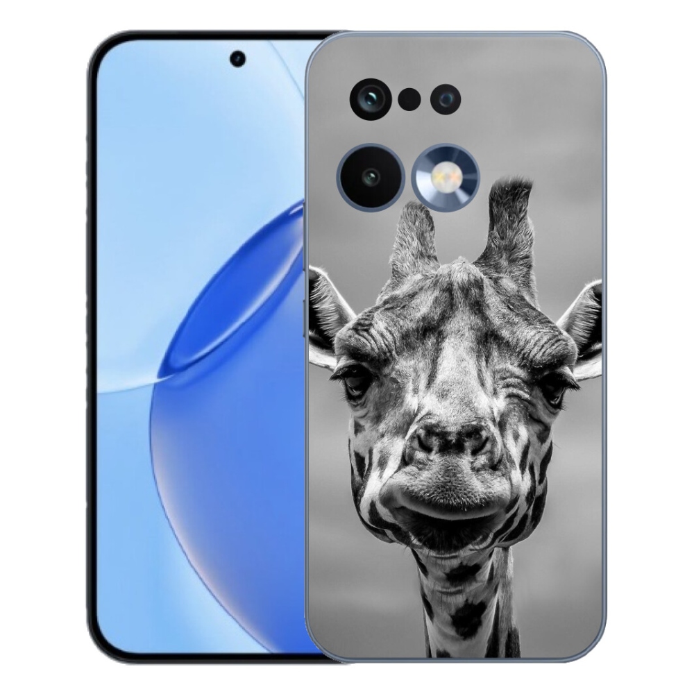 mmCase gél tok a Realme 16 Pro-hoz – fekete-fehér zsiráf
