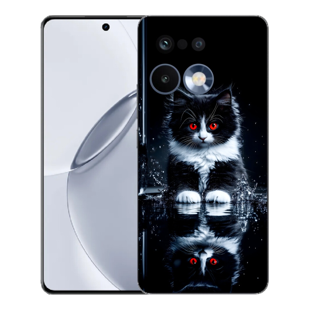 mmCase gél tok a Realme 16 Pro+ készülékhez – fekete-fehér cica