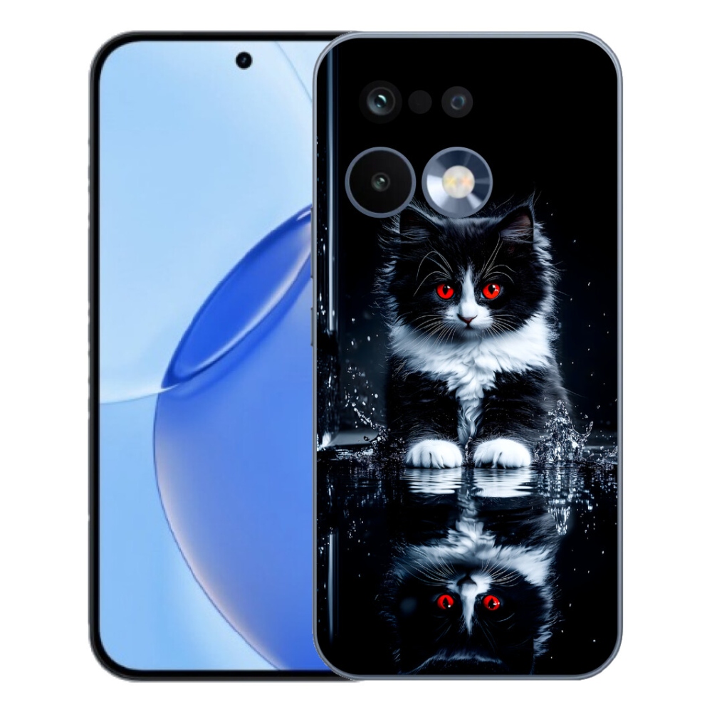 mmCase gél tok a Realme 16 Pro-hoz – fekete-fehér cica