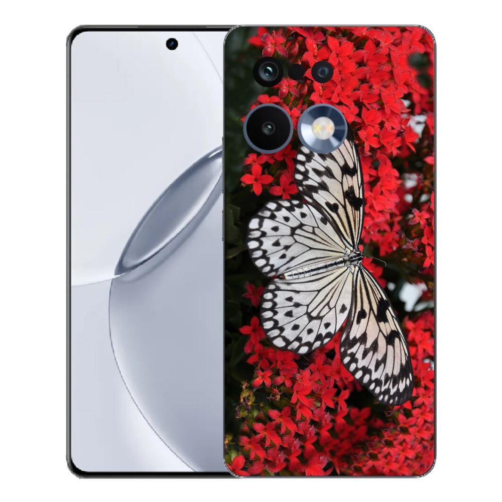mmCase géltok a Realme 16 Pro+ készülékhez – fekete-fehér pillangó 1