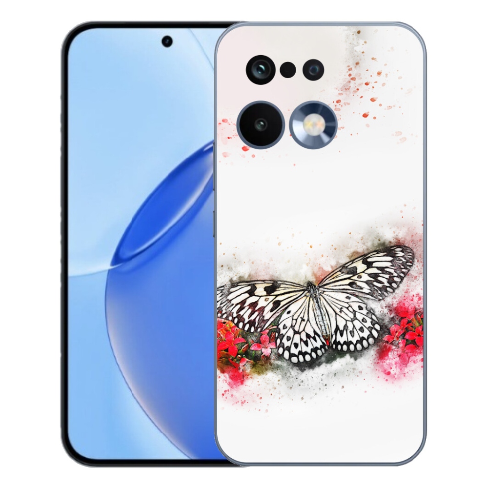 mmCase gél tok a Realme 16 Pro-hoz – fekete-fehér pillangó
