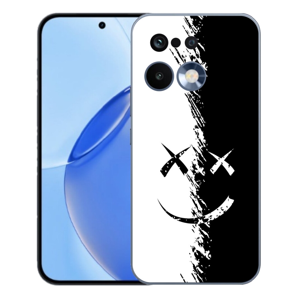 mmCase géltok a Realme 16 Pro-hoz – fekete-fehér mosolygós arc