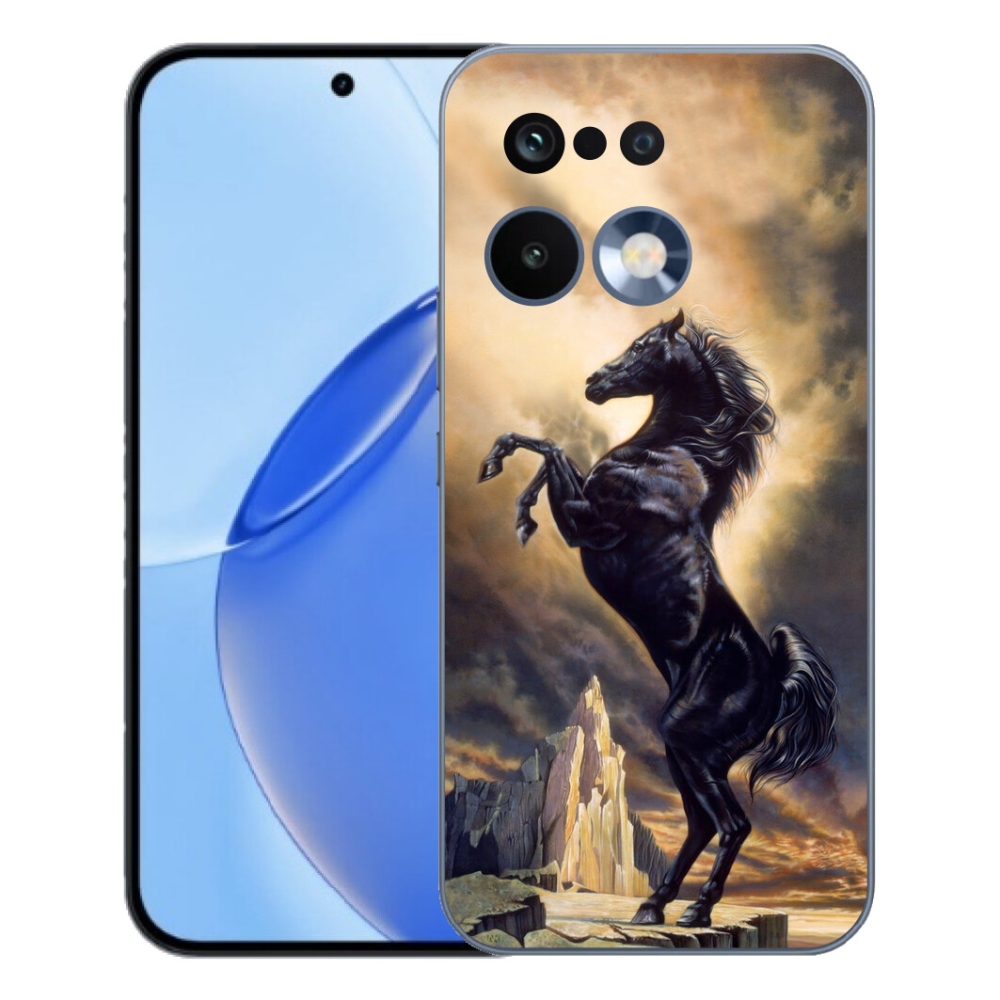 mmCase géltok a Realme 16 Pro-hoz – fekete rajzolt ló