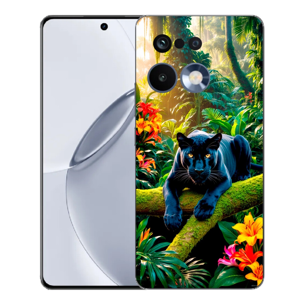 mmCase géltok a Realme 16 Pro+ készülékhez – fekete párduc a dzsungelben