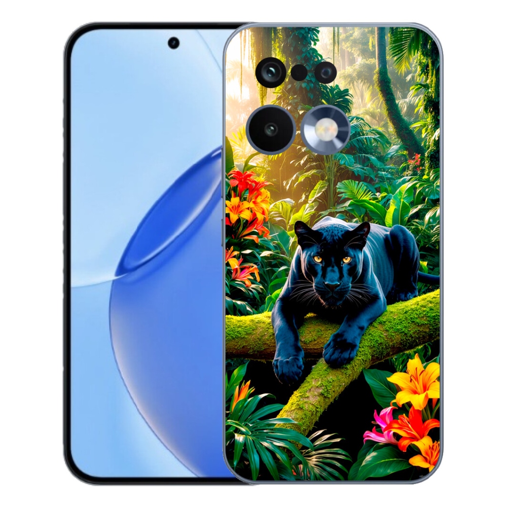 mmCase gélhuzat a Realme 16 Pro-hoz – fekete párduc a dzsungelben
