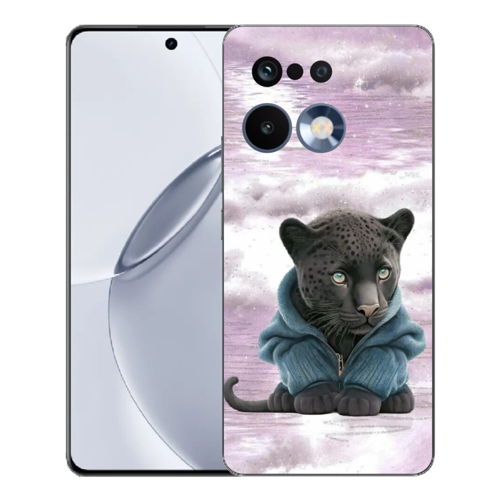 mmCase géltok a Realme 16 Pro+ készülékhez – fekete párduc pulóverben