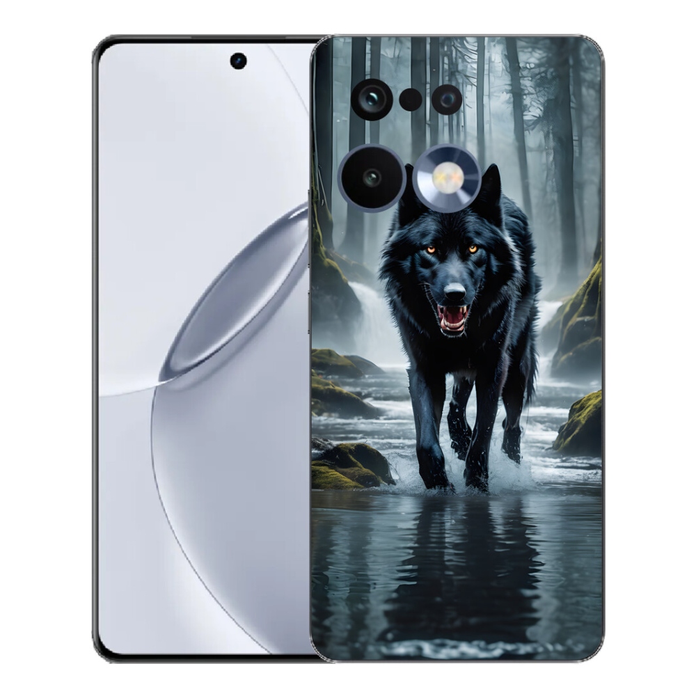 mmCase géltok a Realme 16 Pro+ készülékhez – fekete farkas