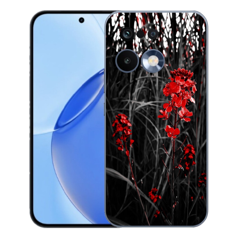 mmCase gélhuzat a Realme 16 Pro-hoz – vörös növény
