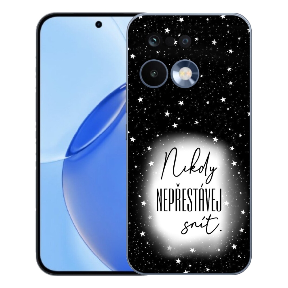 mmCase géltok a Realme 16 Pro-hoz – idézet 1, fekete-fehér háttérrel