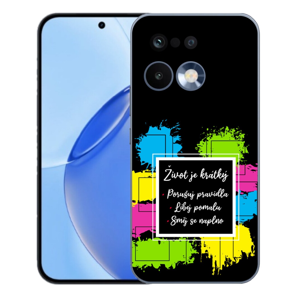 mmCase géltok a Realme 16 Pro-hoz – idézet 5, fekete háttérrel