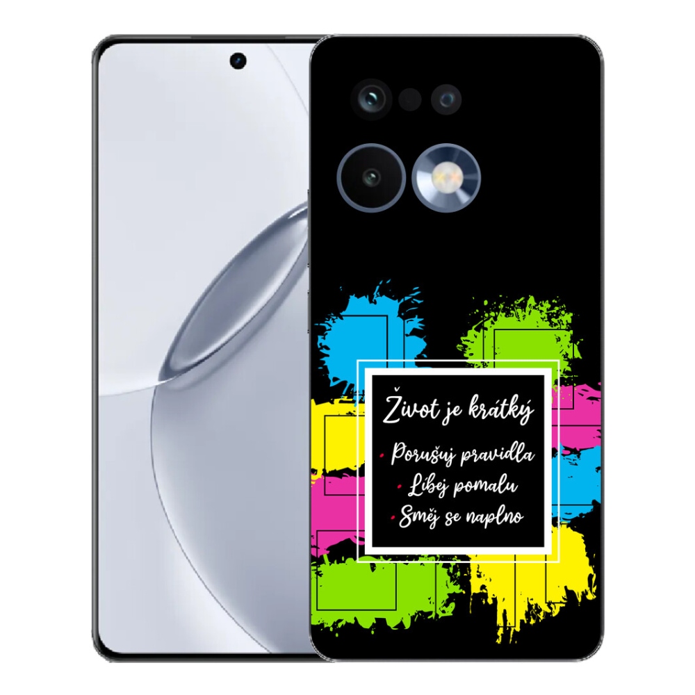 mmCase géltok a Realme 16 Pro+ készülékhez – idézet 5, fekete háttérrel