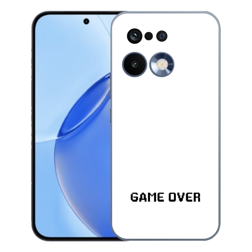 mmCase gél tok a Realme 16 Pro-hoz – „game over” fehér háttérrel