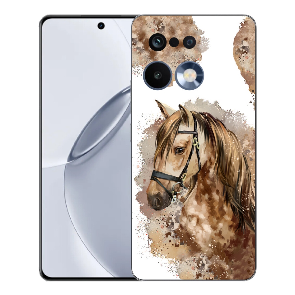 mmCase gél tok a Realme 16 Pro+ készülékhez – barna, rajzolt ló