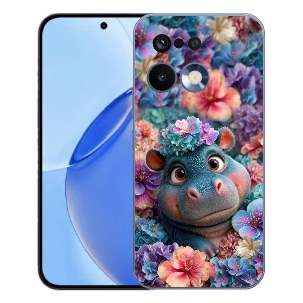 mmCase géltok a Realme 16 Pro-hoz – virágos víziló