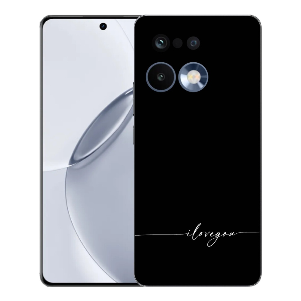 mmCase géltok a Realme 16 Pro+ készülékhez – „I love you” fekete háttérrel