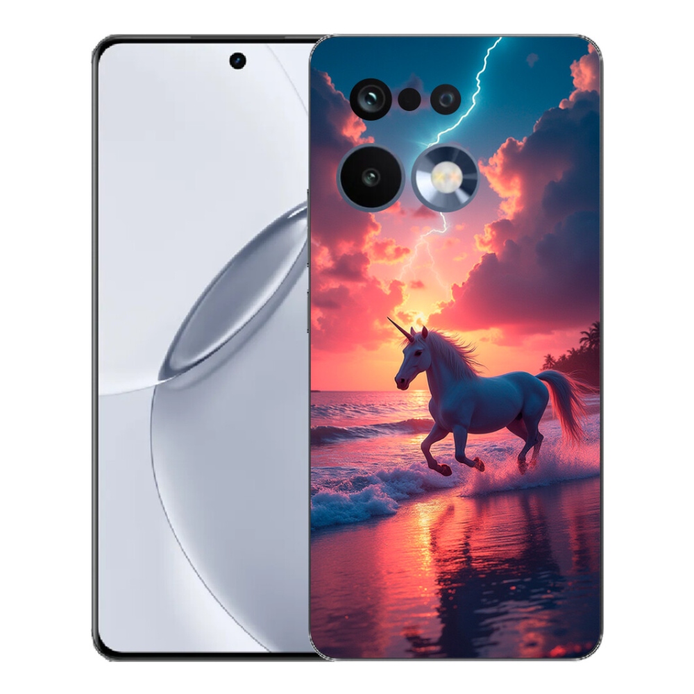 mmCase gél tok a Realme 16 Pro+ készülékhez – egyszarvú a tengerparton