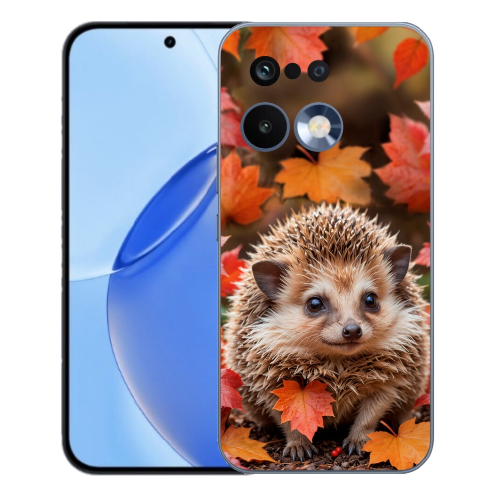 mmCase gélhuzat a Realme 16 Pro-hoz – sündisznó a levelek között