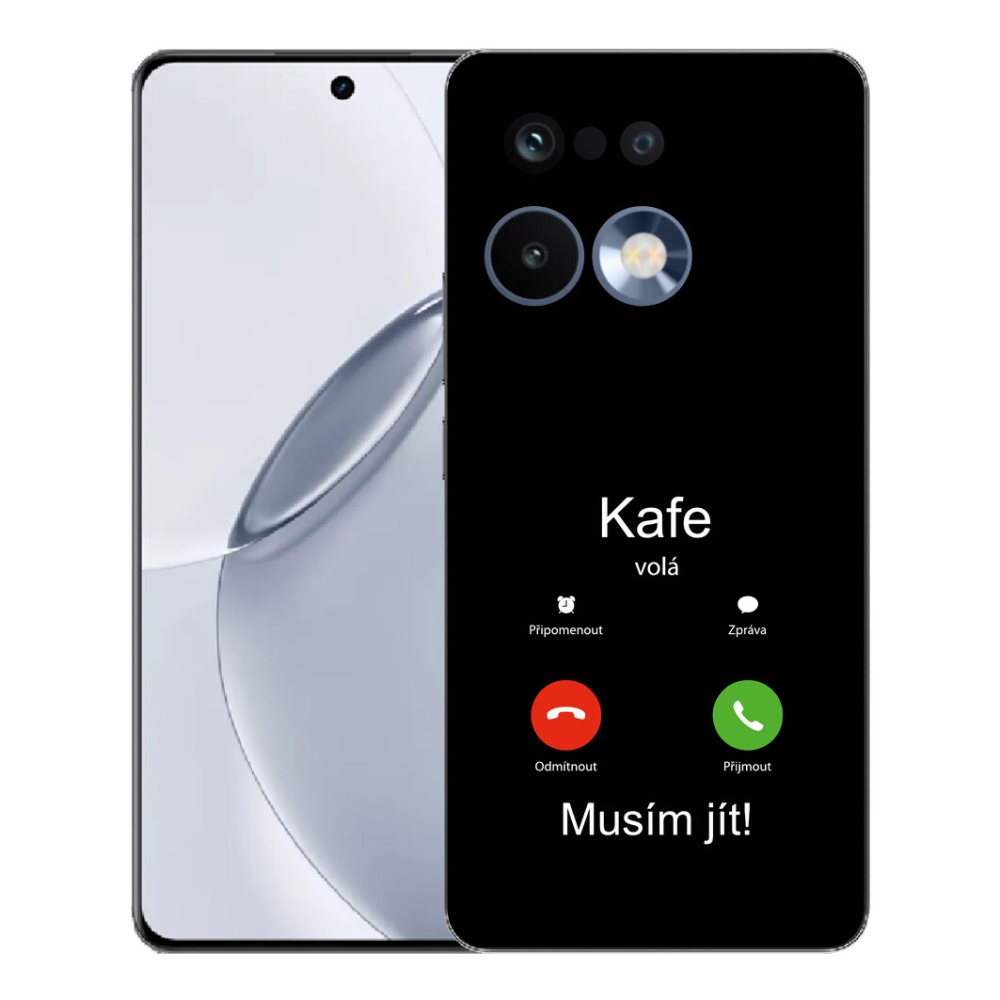 mmCase géltok a Realme 16 Pro+ készülékhez – „Kafe volá” fekete háttérrel