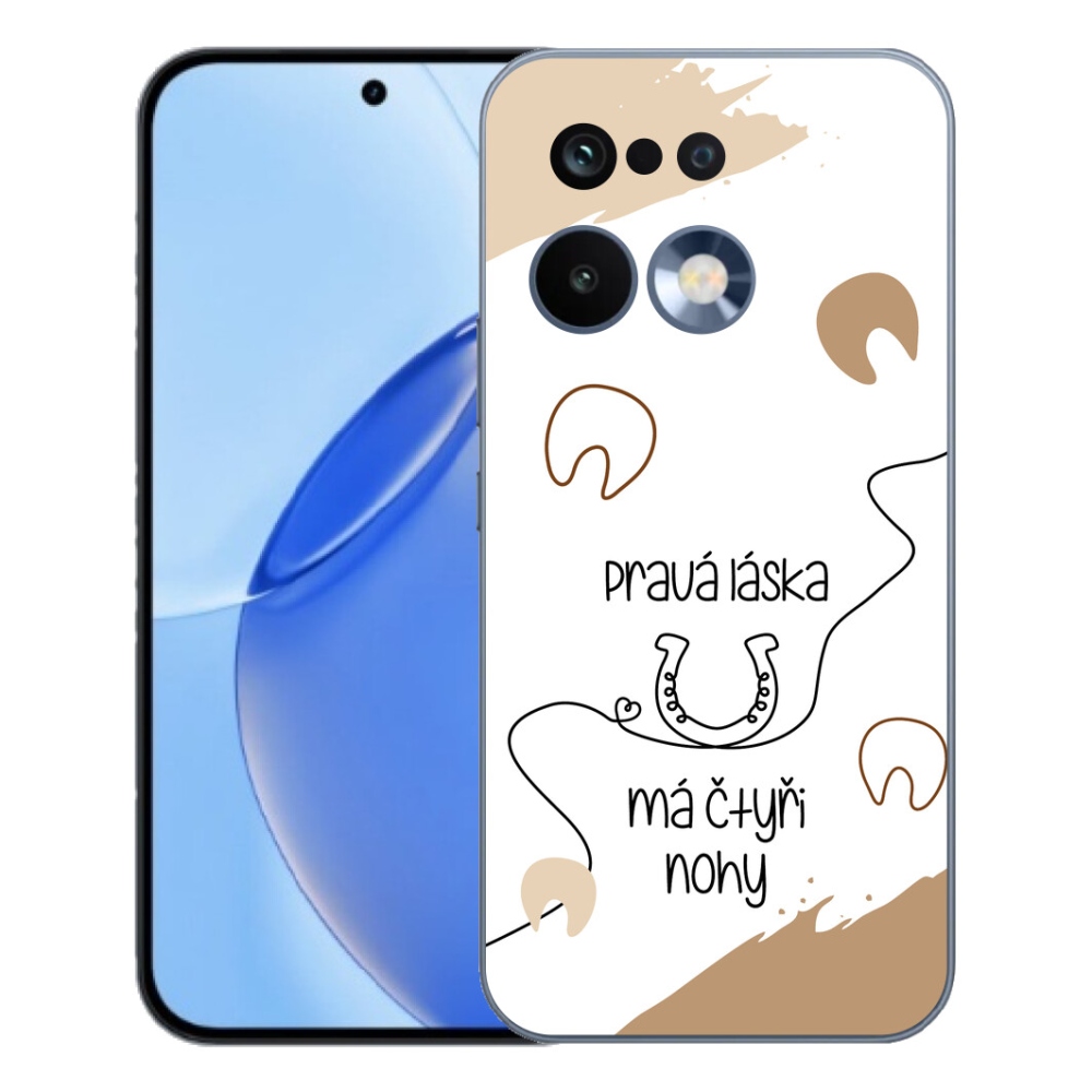 mmCase gél tok a Realme 16 Pro-hoz – ló motívum, fehér háttér