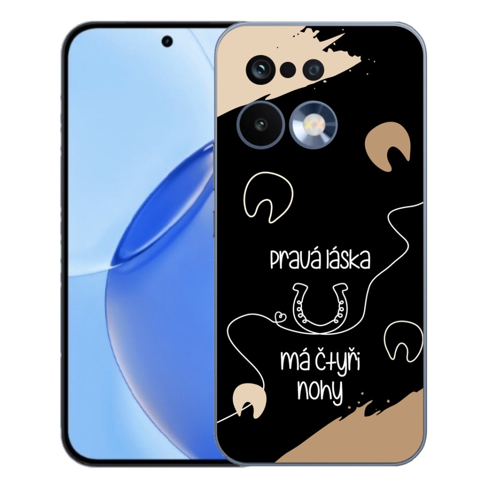 mmCase gél tok a Realme 16 Pro-hoz – ló motívum, fekete háttér