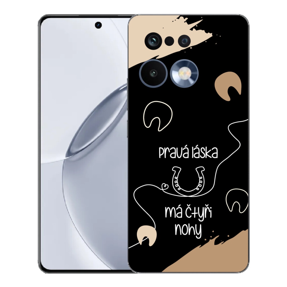 mmCase géltok a Realme 16 Pro+ készülékhez – ló motívum, fekete háttér