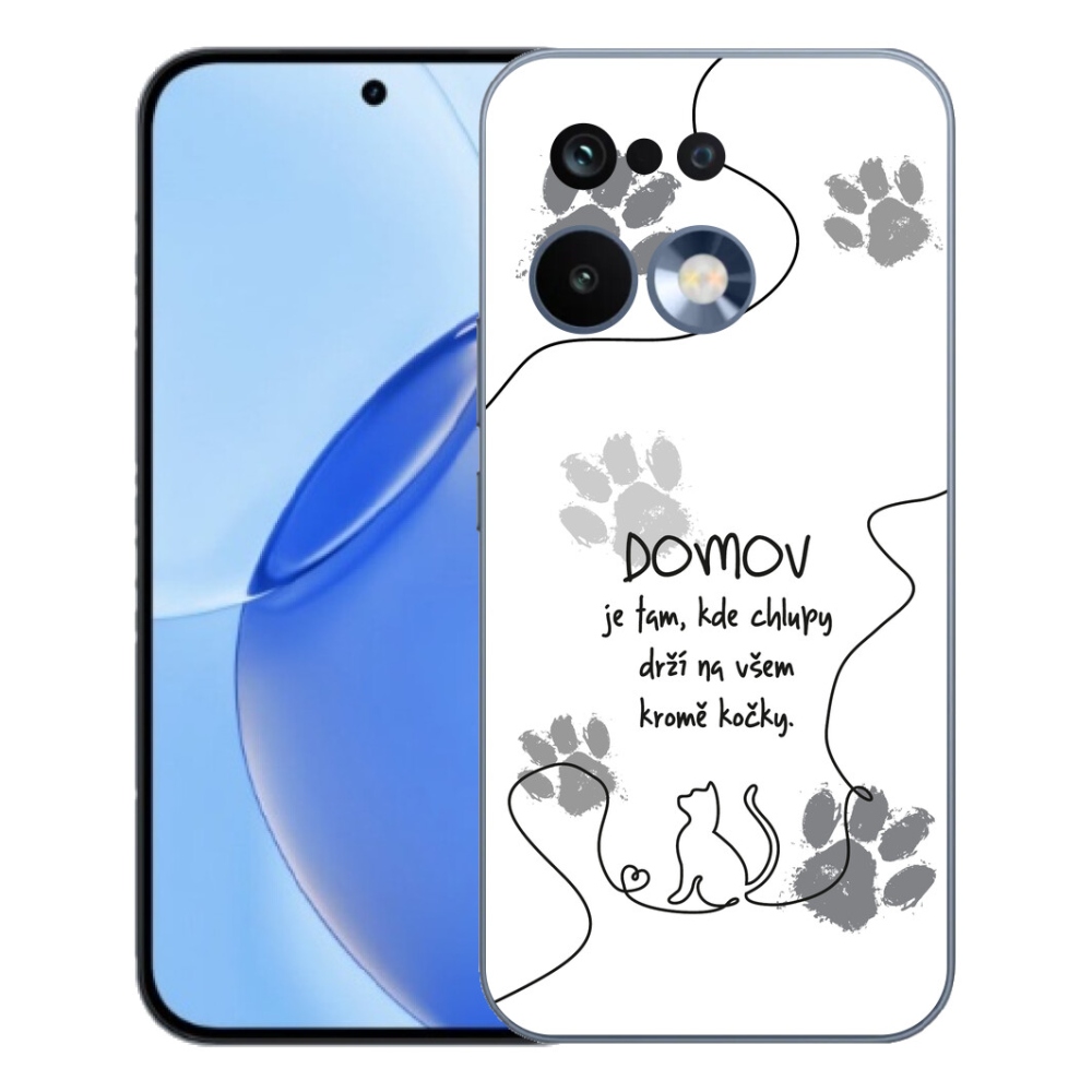 mmCase géltok a Realme 16 Pro-hoz – macskás motívum, fehér háttér