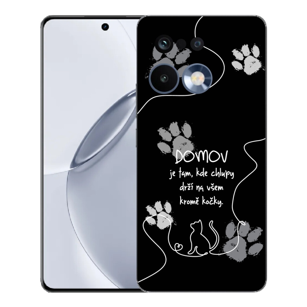 mmCase gél tok a Realme 16 Pro+ készülékhez – macskás motívum, fekete háttér