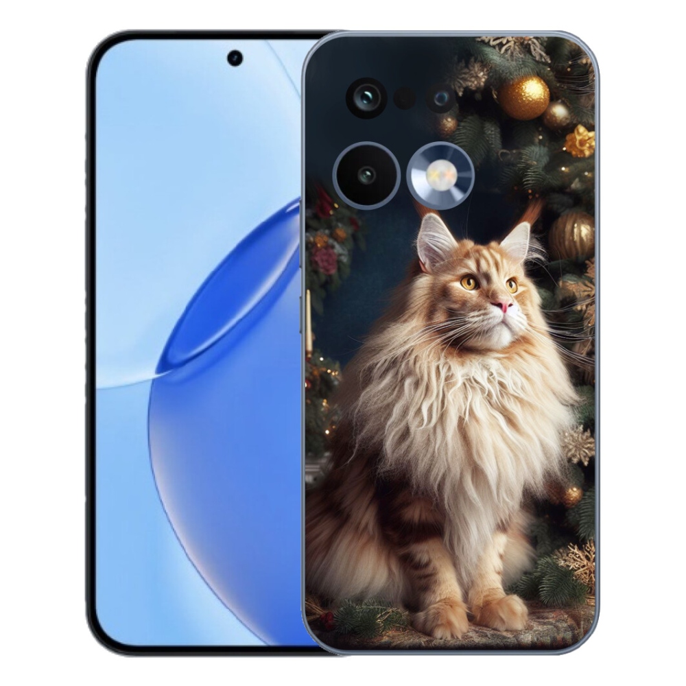 mmCase géltok a Realme 16 Pro-hoz – macska a karácsonyfa mellett