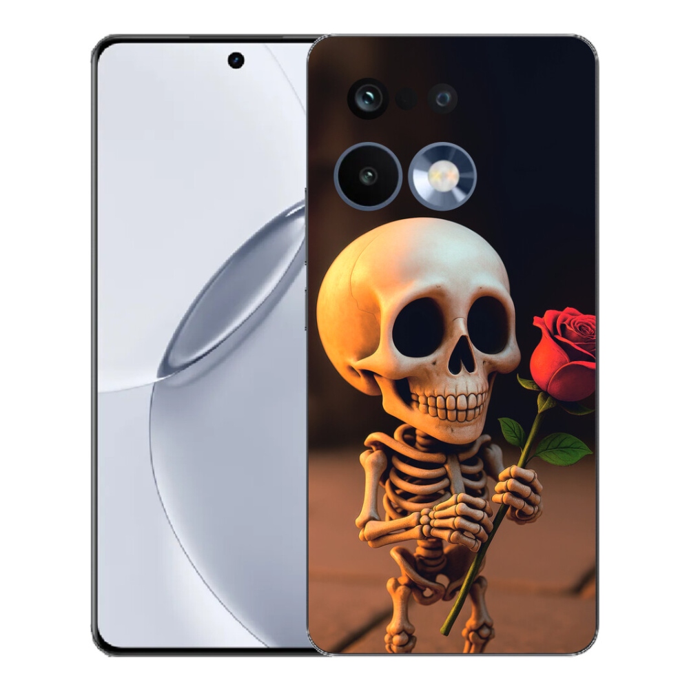mmCase géltok a Realme 16 Pro+ készülékhez – csontváz rózsával