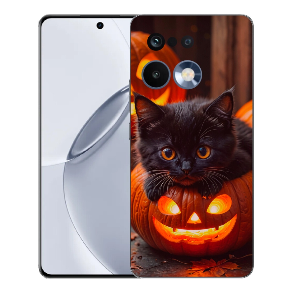 mmCase gél tok a Realme 16 Pro+ készülékhez – cica és sütőtök
