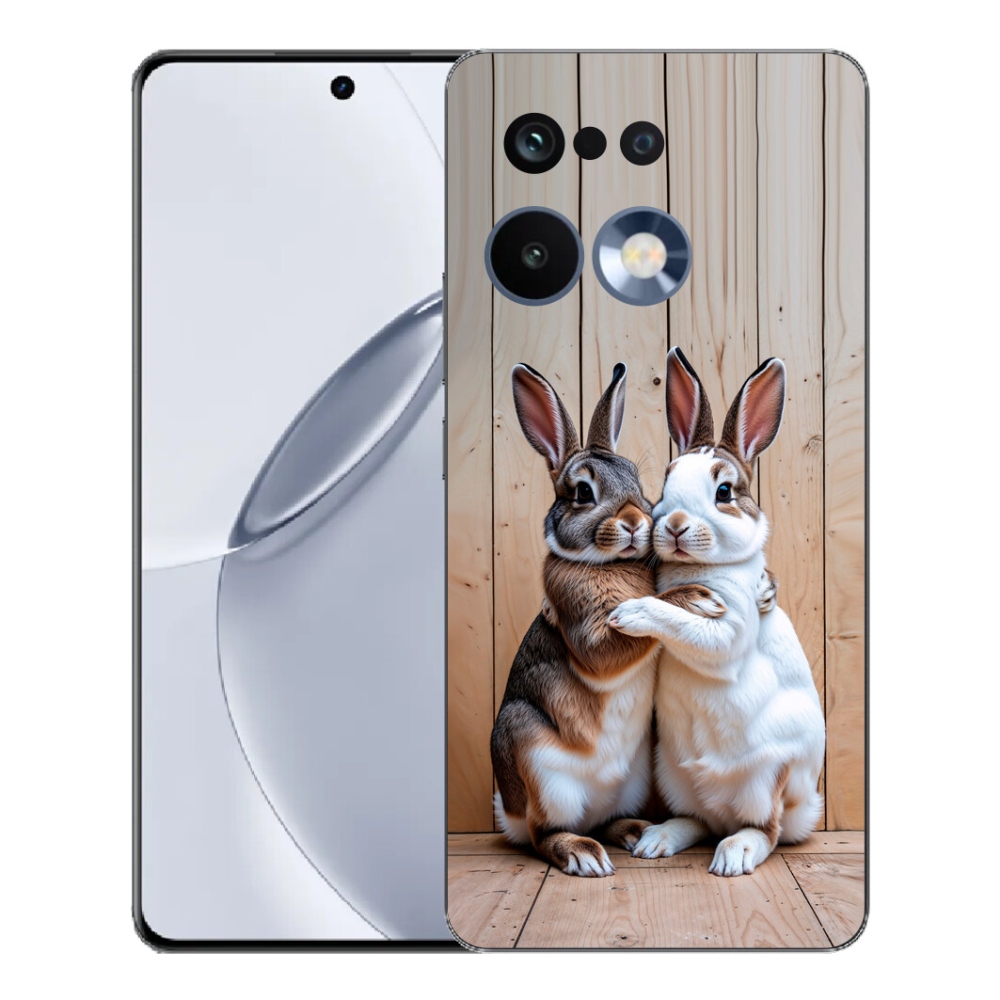 mmCase gélhuzat a Realme 16 Pro+ készülékhez – nyúlpár