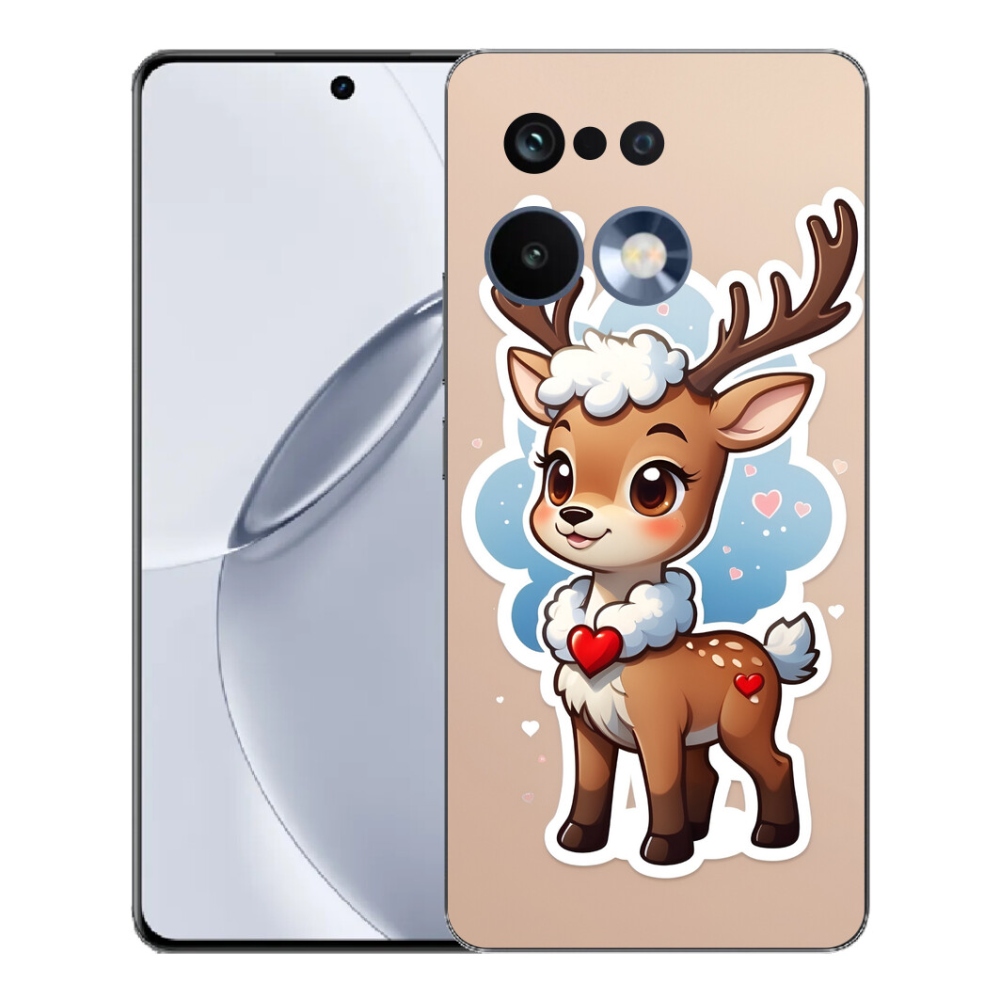 mmCase gélhuzat a Realme 16 Pro+ készülékhez – rajzolt rénszarvas