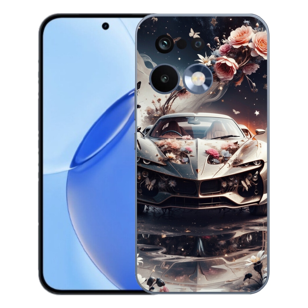 mmCase gél tok a Realme 16 Pro-hoz – virágos sportautó