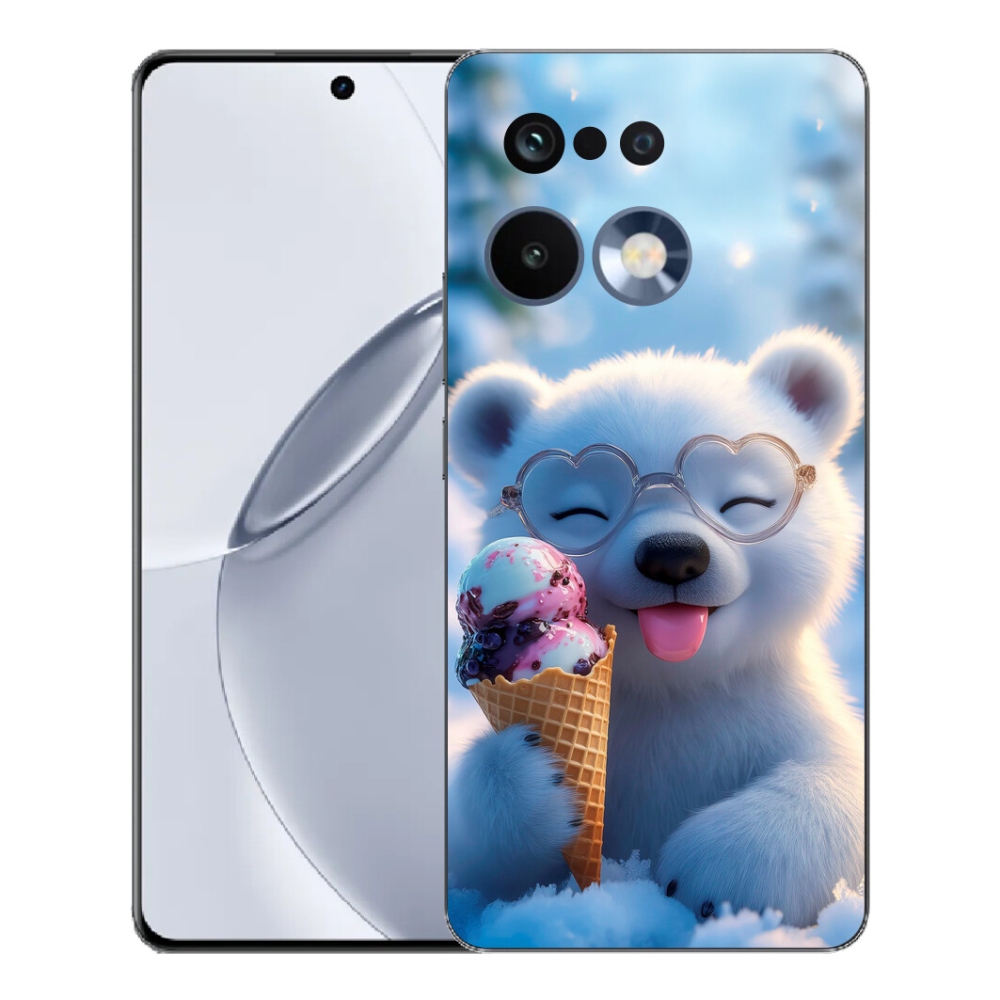 mmCase gél tok a Realme 16 Pro+ készülékhez – jégkrémet evő mackó