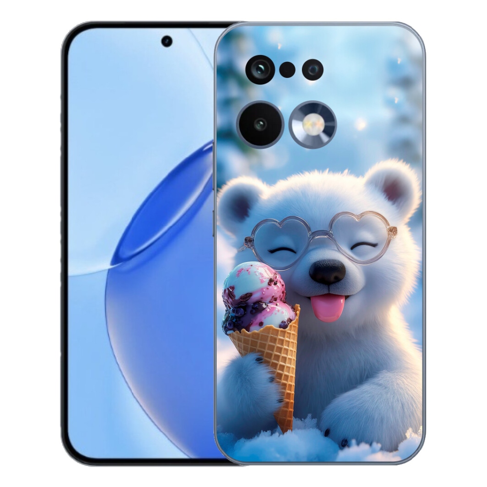 mmCase gél tok a Realme 16 Pro-hoz – jégkrémet evő mackó