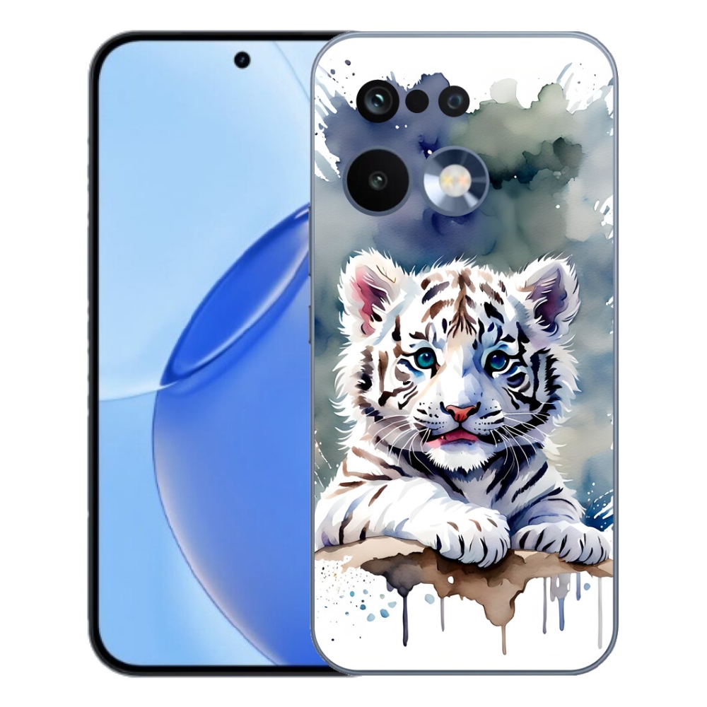mmCase gélhuzat a Realme 16 Pro-hoz – fehér tigris kölyök