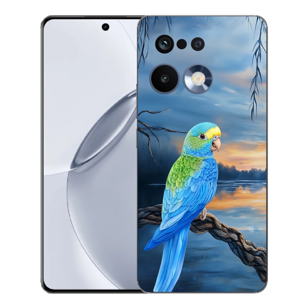 mmCase gélhuzat a Realme 16 Pro+ készülékhez – kék papagáj
