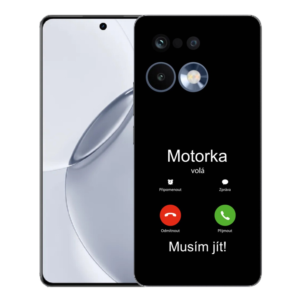 mmCase gél tok a Realme 16 Pro+ készülékhez – „A motor hív” felirattal, fekete háttérrel