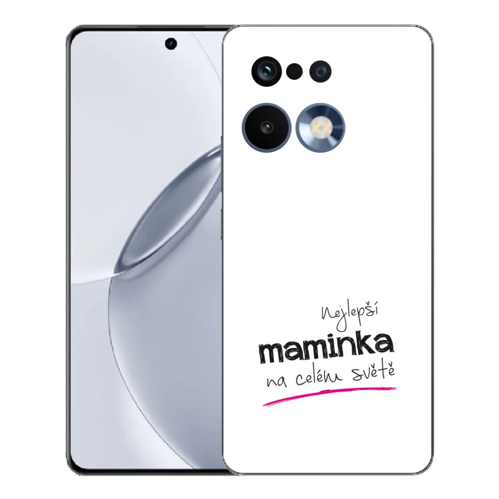 mmCase géltok a Realme 16 Pro+ készülékhez – „A legjobb anyuka” felirattal, fehér háttérrel